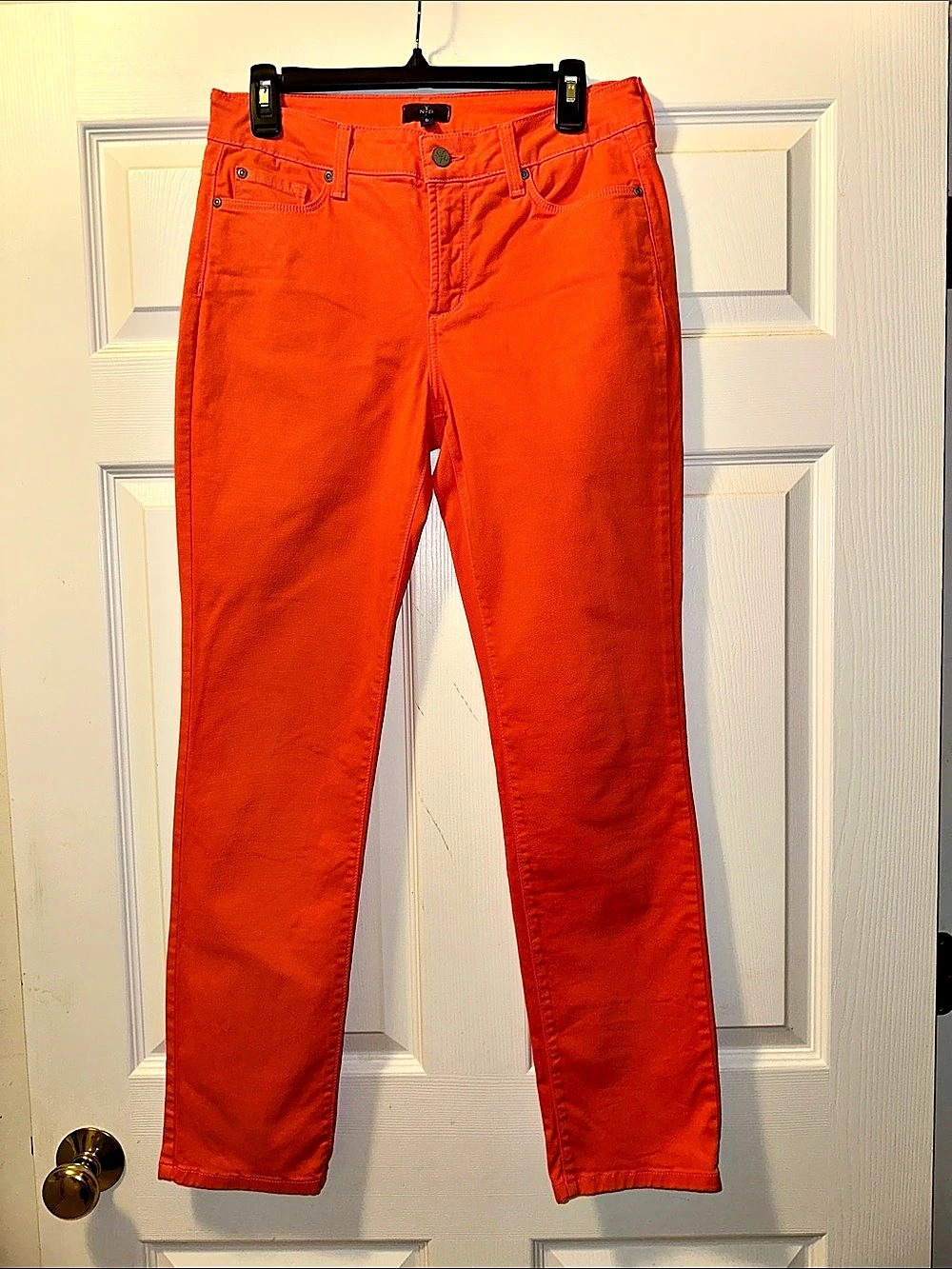 NYDJ Marilyn Straight Leg Jeans Orange Size 6